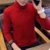 2018 Autumn Winter New Men's Turtleneck Sweater Solid Color Knitted Pullover Sweaters Male Casual High Neck knitwear M-3XL