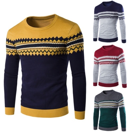 2018 Sweaters Men New Fashion Casual O-Neck Slim Cotton Knit Quality Mens Sweaters And Pullovers Men Brand Clothing Size