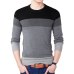 2019 Autumn Fashion Brand Casual Sweater O-Neck Striped Slim Fit Mens Sweaters Pullovers Men Pull Homme Contrast Color Knitwear