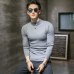 2019 Autumn New Men's Turtleneck  Sweaters Pullover Male Solid Color Slim Fit Turtleneck Sweater Tops Knitted Pullovers S-2XL