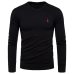 2019 Autumn Winter Brand Quality 100% Cotton Mens Sweaters V Neck Pullovers Men Solid Embroidery Sweater Men