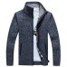 2019 Autumn Winter Men's SweaterCoat Faux Fur Wool Sweater Jackets Men Zipper Knitted Thick Coat Warm Casual Knitwear M-3XL