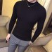 2019 Autumn and Winter New Mens Fashion Boutique Cotton Solid Color British Gentleman Knitted Sweater / Male Casual Hood Sweater