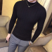 2019 Autumn and Winter New Mens Fashion Boutique Cotton Solid Color British Gentleman Knitted Sweater / Male Casual Hood Sweater