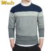 2019 Brand MuLS 100% Cotton Mens Sweaters Striped Sweaters Male Pullover Jersey Man Autumn Winter Knitwears Fashion Jumpers Boy