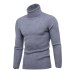 2019 High Quality Warm Turtleneck Sweater Men Fashion Solid Knitted Mens Sweaters Casual Slim Pullover Male Double Collar Tops