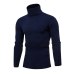 2019 High Quality Warm Turtleneck Sweater Men Fashion Solid Knitted Mens Sweaters Casual Slim Pullover Male Double Collar Tops