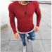 2019 Men's Autumn Sexy Skinny Sweater Solid Knitted Pullover thin sweaters O-Neck Slim Fit Sweater Pullovers Plus Size S-5XL