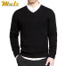 2019 Mens Pullovers Sweaters Basic Style V neck Sweater Cotton Knitted Jumpers Solid Male Knitwear Navy Red Black Plus Size 4XL