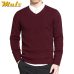 2019 Mens Pullovers Sweaters Basic Style V neck Sweater Cotton Knitted Jumpers Solid Male Knitwear Navy Red Black Plus Size 4XL