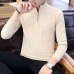 2019 Men's Sweaters Autumn Winter Warm Cashmere Wool Zipper Pullover Sweaters Man Casual Knitwear Plus Size M-XXXL