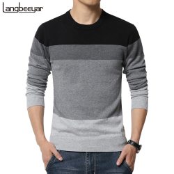 2019 New Autumn Fashion Brand Casual Sweater O-Neck Striped Slim Fit Knitting Mens Sweaters And Pullovers Men Pullover Men M-5XL