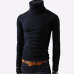 2019 New Autumn Mens Sweaters Casual Male turtleneck Man's Black Solid Knitwear Slim Fit Brand Clothing Sweater