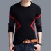 2019 New Autumn Winter Fashion Brand Clothing Men's Sweaters Breathable Slim Fit Men Pullover Contrast Color Knitted Sweater Men