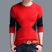 2019 New Autumn Winter Fashion Brand Clothing Men's Sweaters Breathable Slim Fit Men Pullover Contrast Color Knitted Sweater Men