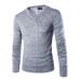 2019 New Cotton Sweater Men Long Sleeve Pullover  Outwear Man V-Neck sweaters Tops slim Solid Fit Knitting Clothing 7 Colors