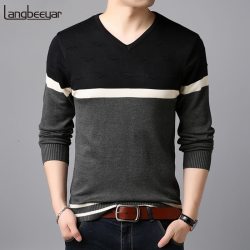 2019 New Fashion Brand Sweater  Man Pullovers Warm Slim Fit Jumpers Knitwear Woolen Autumn Korean Style Casual Mens Clothes