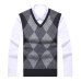 2019 New Fashion Brand Sweaters Mens Pullovers V Neck Slim Fit Jumpers Knit Sleeveless Autumn Korean Style Casual Men Clothes