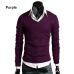 2019 New Fashion Sweater Men Long Sleeve Pullovers Outwear Man V-Neck Sweaters Tops Loose Solid Fit Knitting Clothing Casual