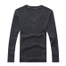 2019 New Fashion Sweater Men Long Sleeve Pullovers Outwear Man V-Neck Sweaters Tops Loose Solid Fit Knitting Clothing Casual