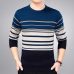 2019 brand social cotton thin men's pullover sweaters casual crocheted striped knitted sweater men masculino jersey clothes 5066