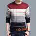 2019 brand social cotton thin men's pullover sweaters casual crocheted striped knitted sweater men masculino jersey clothes 5066