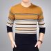 2019 brand social cotton thin men's pullover sweaters casual crocheted striped knitted sweater men masculino jersey clothes 5066