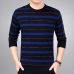 2019 brand social cotton thin men's pullover sweaters casual crocheted striped knitted sweater men masculino jersey clothes 5066