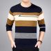 2019 brand social cotton thin men's pullover sweaters casual crocheted striped knitted sweater men masculino jersey clothes 5066