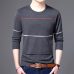 2019 brand social cotton thin men's pullover sweaters casual crocheted striped knitted sweater men masculino jersey clothes 5066