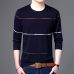 2019 brand social cotton thin men's pullover sweaters casual crocheted striped knitted sweater men masculino jersey clothes 5066