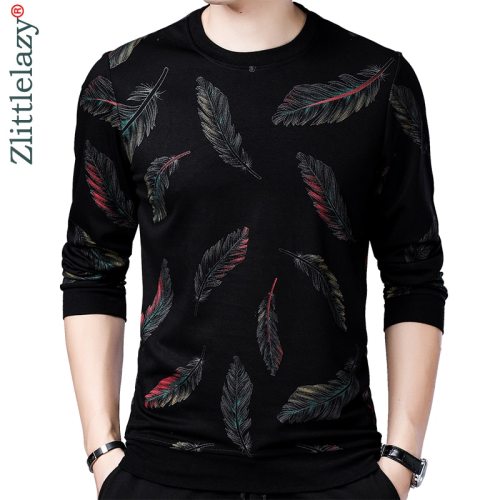 2019 designer pullover feather men sweater dress thin jersey knitted sweaters mens wear slim fit knitwear fashion clothing 41241