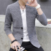 2019 knitting cardigan male v-neck outer wear in the spring and autumn light fashion handsome recreational sweater