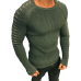 2019 new Men's Slim Casual Sweater Personality fashion Woven stitching pullover Thick sweater male Brand clothes