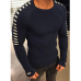 2019 new Men's Slim Casual Sweater Personality fashion Woven stitching pullover Thick sweater male Brand clothes