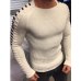 2019 new Men's Slim Casual Sweater Personality fashion Woven stitching pullover Thick sweater male Brand clothes