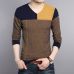 2019 new designer pullover patchwork men sweater dress jersey knitted sweaters mens wear slim fit knitwear fashion clothing 3129