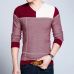 2019 new designer pullover patchwork men sweater dress jersey knitted sweaters mens wear slim fit knitwear fashion clothing 3129