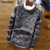 2019New Fashion Men Sweater Streetwear Casual Slim Fit Male Clothing Long Sleeve Knitted Pullovers Winter Thick O-Neck V1