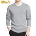 5XL mens pullover sweaters 2017 Autumn new solid cotton O neck sweater jumpers Winter male knitwear man Blue Gray Black Green