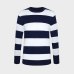 Autumn Winter Fashion Brand Clothing Men Knitted Sweater Thick Stripes Slim Fit Pullover Men 100% Cotton O-Neck Sweaters For Men