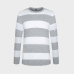 Autumn Winter Fashion Brand Clothing Men Knitted Sweater Thick Stripes Slim Fit Pullover Men 100% Cotton O-Neck Sweaters For Men