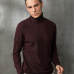 Autumn and winter new high-neck cashmere sweater men's loose large size sweater business casual solid color sweater