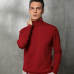 Autumn and winter new high-neck cashmere sweater men's loose large size sweater business casual solid color sweater