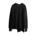 Autumn winter men ripped hole patchwork oversized knitted sweater irregular design hip hop punk knitwear women vintage pullover