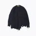 Autumn winter men ripped hole patchwork oversized knitted sweater irregular design hip hop punk knitwear women vintage pullover