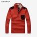 CARANFIER 3PC SNew 2019 Mens Sweaters Thick Warm Winter Zipper Pullover Cashmere Wool Sweater Men Knitwear Homme Plus Size 3XL