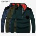 CARANFIER 3PC SNew 2019 Mens Sweaters Thick Warm Winter Zipper Pullover Cashmere Wool Sweater Men Knitwear Homme Plus Size 3XL