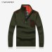 CARANFIER 3PC SNew 2019 Mens Sweaters Thick Warm Winter Zipper Pullover Cashmere Wool Sweater Men Knitwear Homme Plus Size 3XL