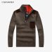 CARANFIER 3PC SNew 2019 Mens Sweaters Thick Warm Winter Zipper Pullover Cashmere Wool Sweater Men Knitwear Homme Plus Size 3XL